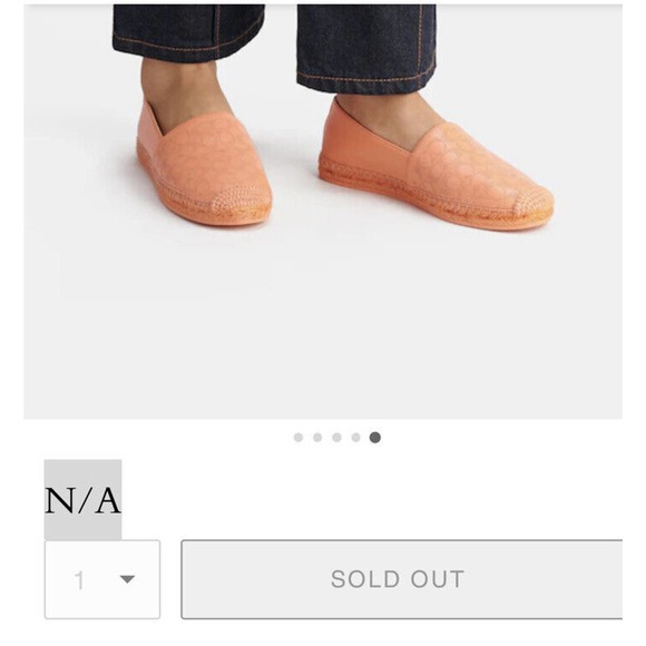 Coach Carley Leather Espadrilles Loafer Slip On Style C6763 Tangerine Sz 11 - Picture 14 of 14